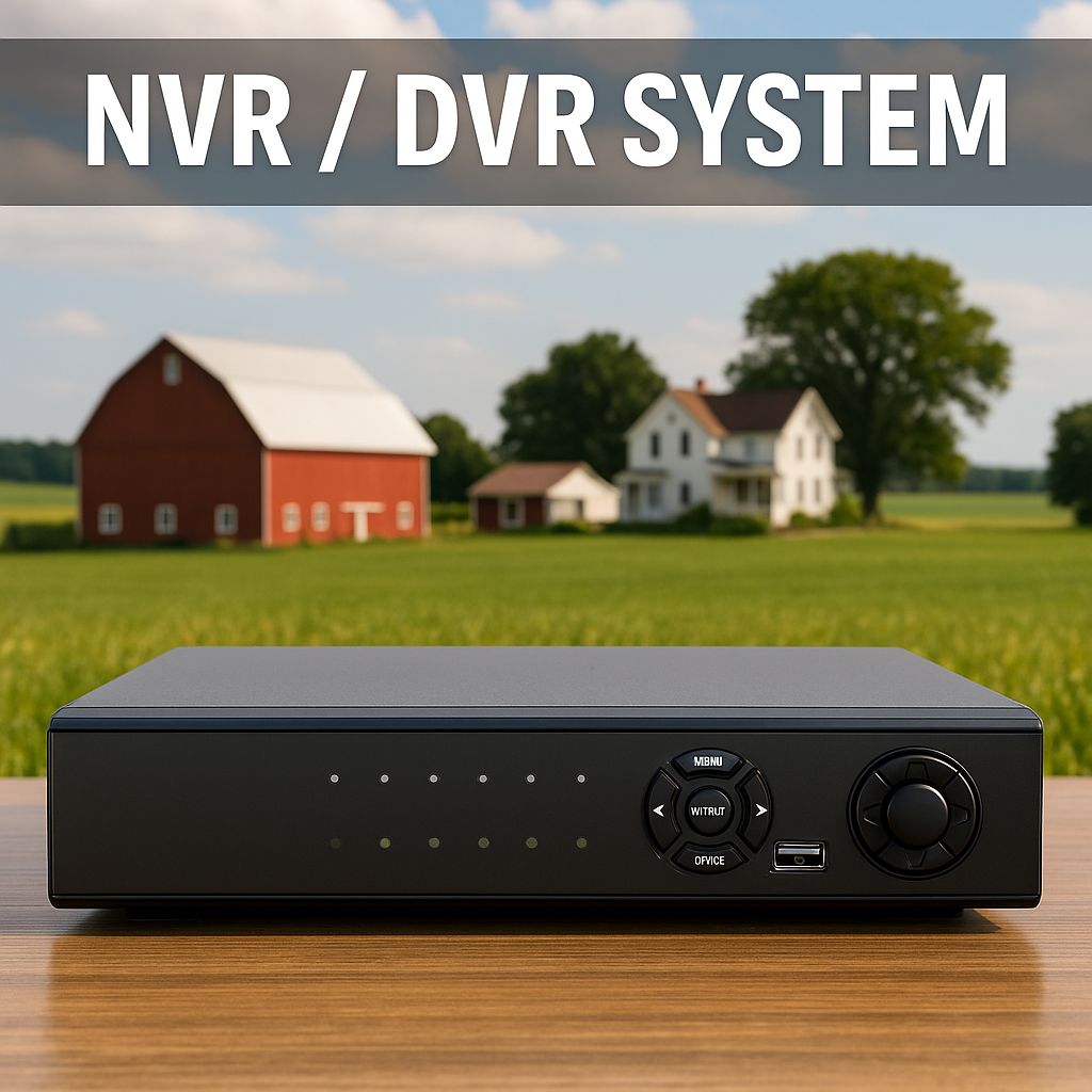 DVR/NVR unit with farm in background